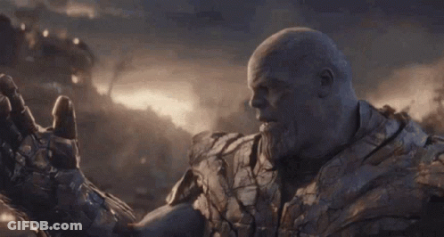 Thanos Says I Am Inevitable In A Movie GIF
