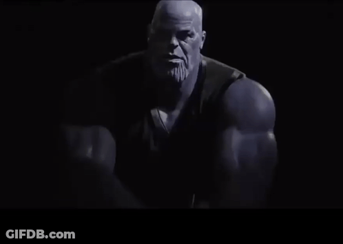 Thanos Says It 'S Just The Way It Is In A Dark Room GIF