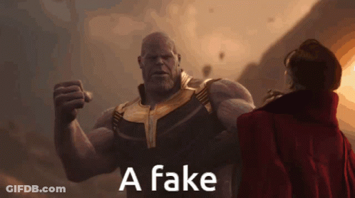 Thanos Standing Next To Doctor Strange Saying A Fake GIF