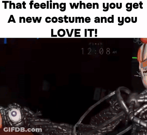That Feeling When You Get A New Costume And You Love It 12:08 Am GIF