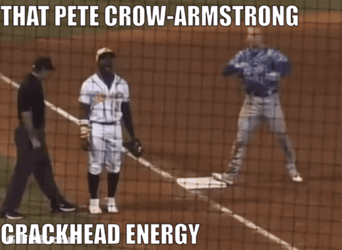 That Pete Crow-Armstrong Crackhead Energy Is Written On A Baseball Game GIF