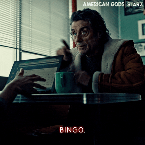 That's A Bingo American Gods Ian McShane GIF