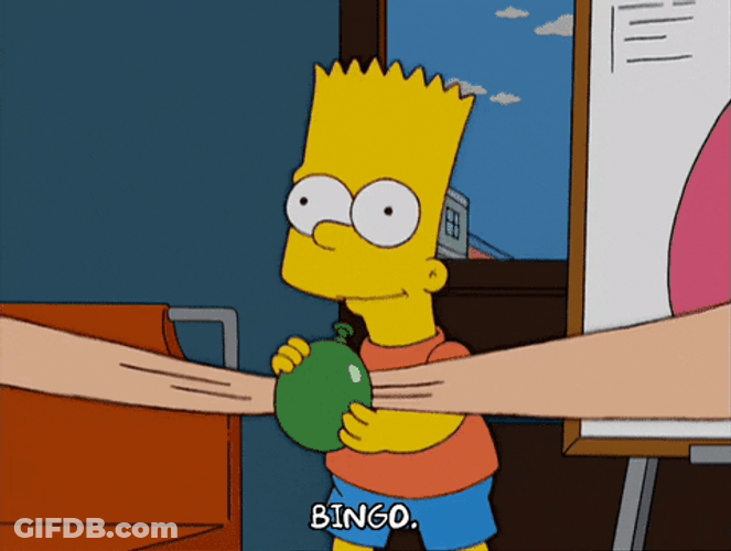 That's A Bingo Bart Simpson GIF