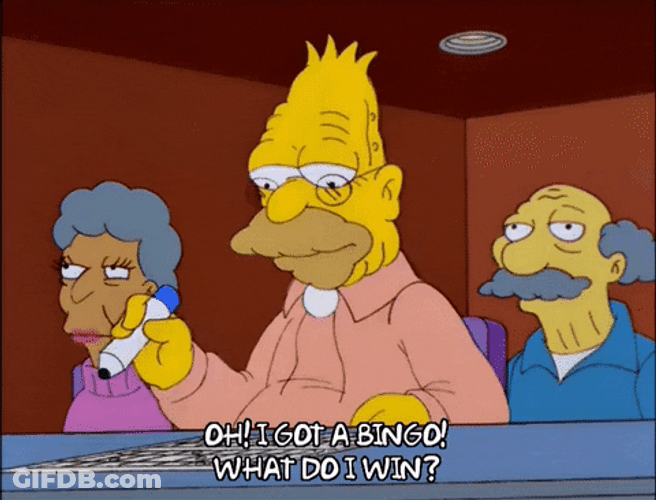 That's A Bingo Grampa Simpson GIF