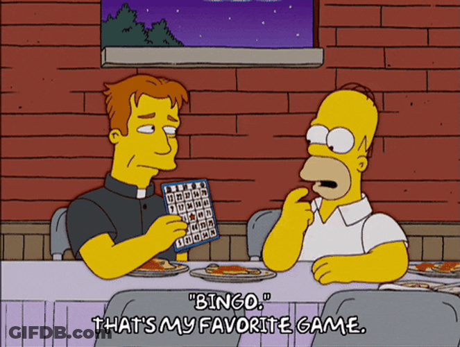 That's A Bingo Homer Simpson GIF