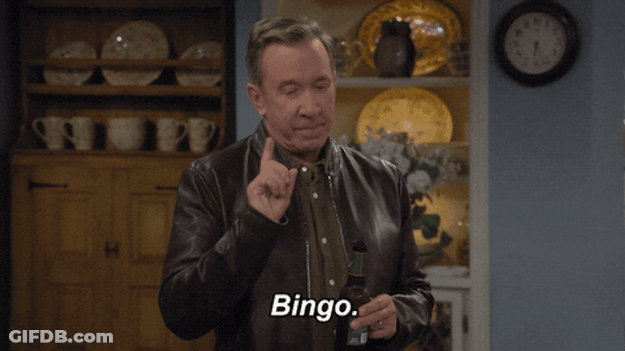 That's A Bingo Last Man Standing Tim Allen GIF