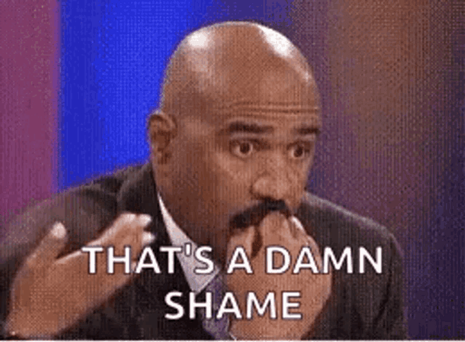 That's A Damn Shame Steve Harvey GIF