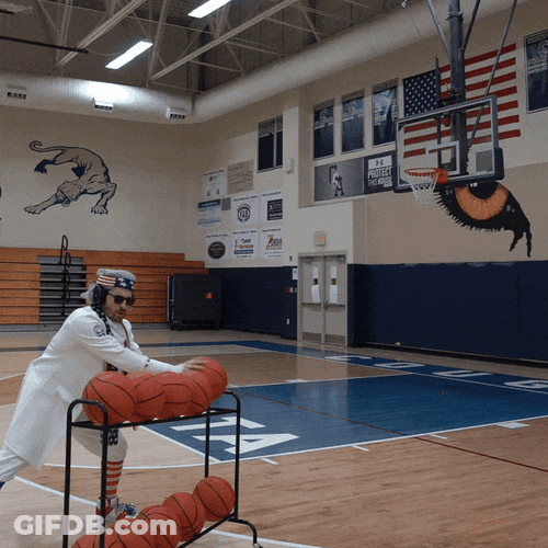 That's A Lot Of Missed Shot GIF