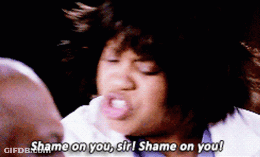 That's A Shame Grey's Anatomy Miranda Bailey GIF