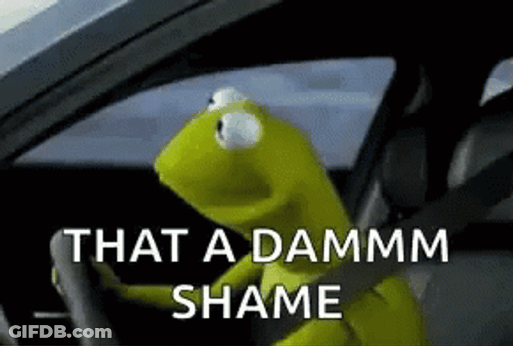 That's A Shame Kermit The Frog GIF