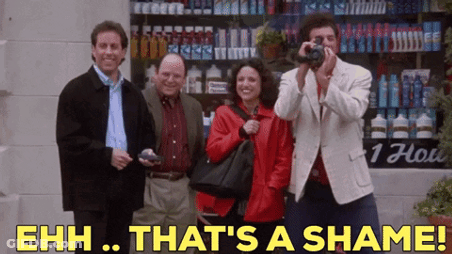 That's A Shame Seinfeld GIF