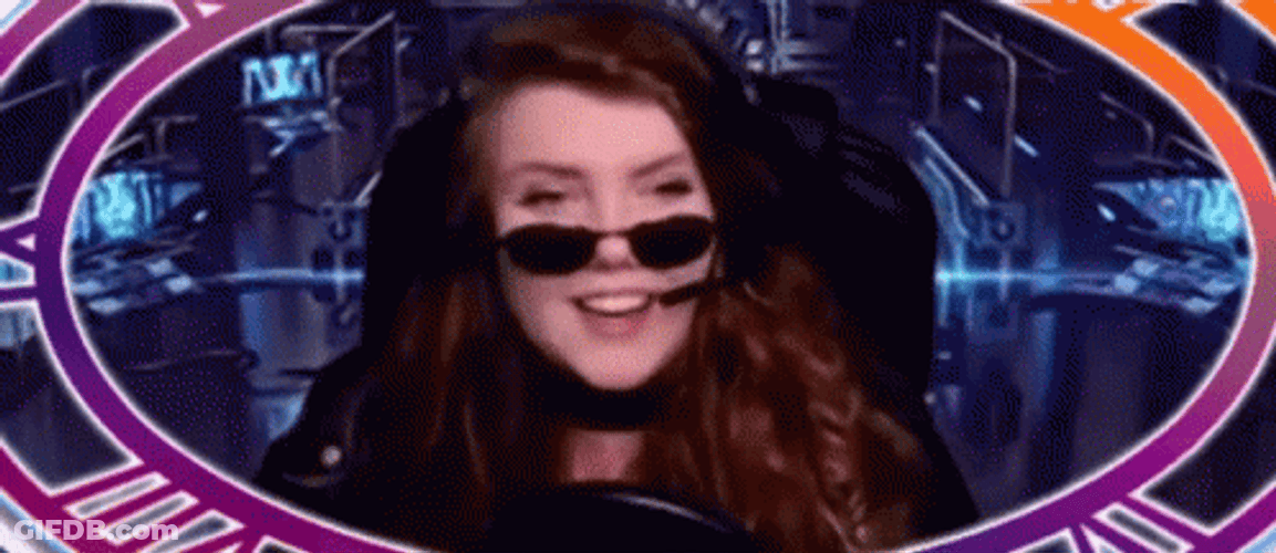 That's All Folks Smiling Girl Streamer GIF