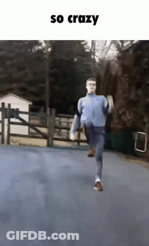 That's Crazy Running Fast GIF