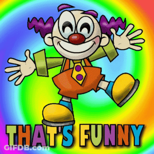 That's Funny Rainbow Clown GIF