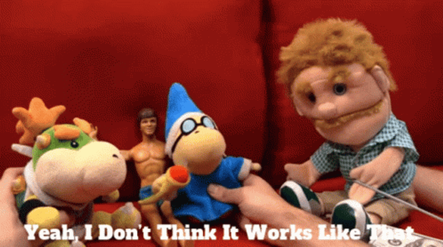 That's Not How This Works Nintendo Super Mario Puppets GIF