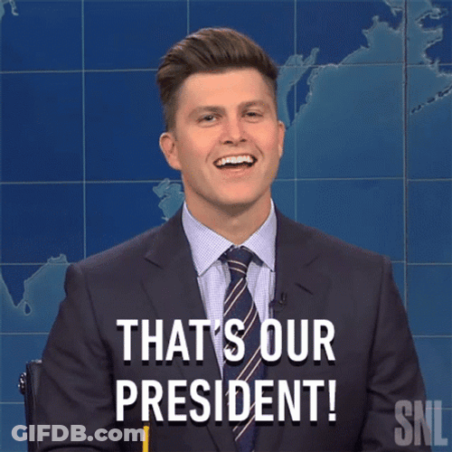 That;s Our President Colin Jost SNL GIF