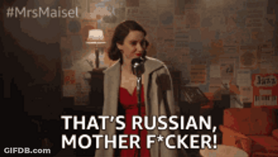 That's Russian The Marvelous Mrs. Maisel GIF