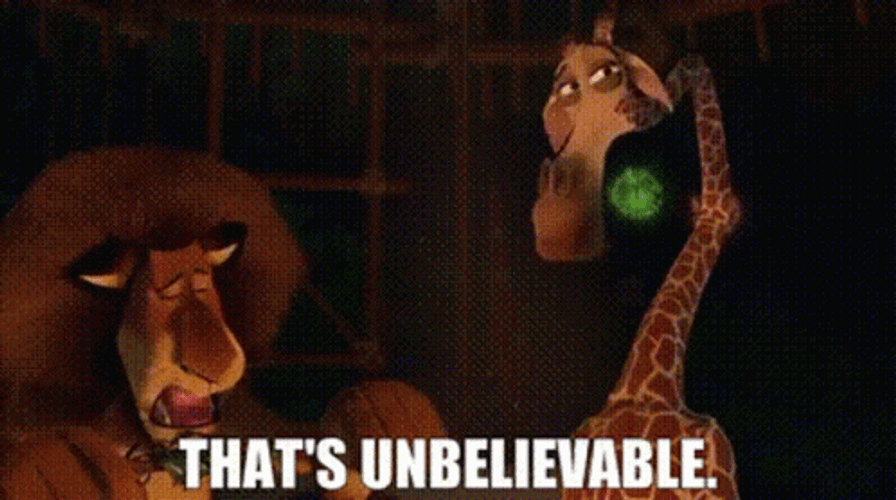 That's Unbelievable Melman Madagascar GIF