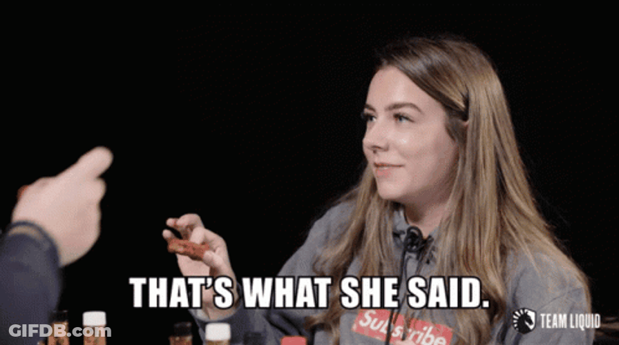 That's What She Said Naughty Brow Raise GIF