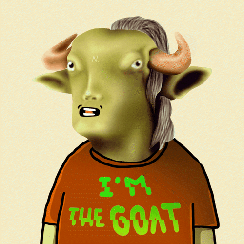 That's Why He's The Goat Cartoon Meme GIF