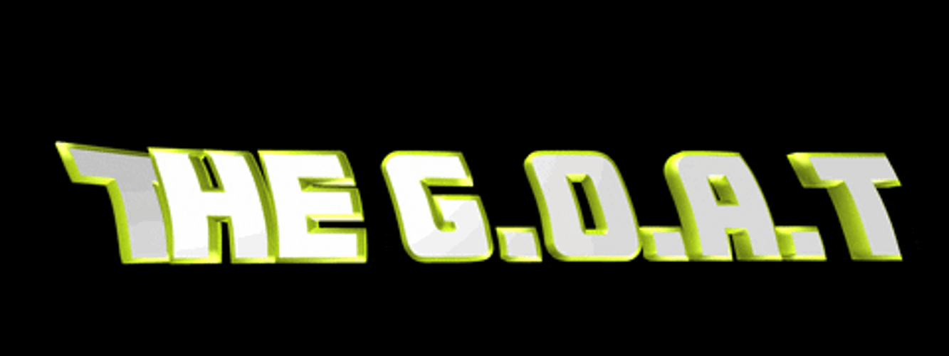 That's Why He's The Goat Flipping Text Art GIF