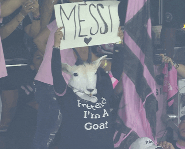 That's Why He's The Goat Messi Placard GIF