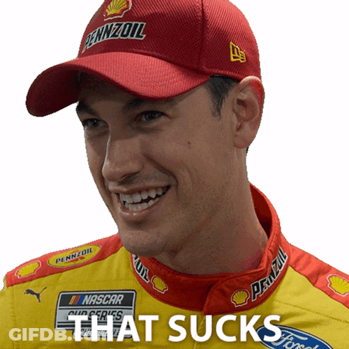 That Sucks Joey Logano GIF