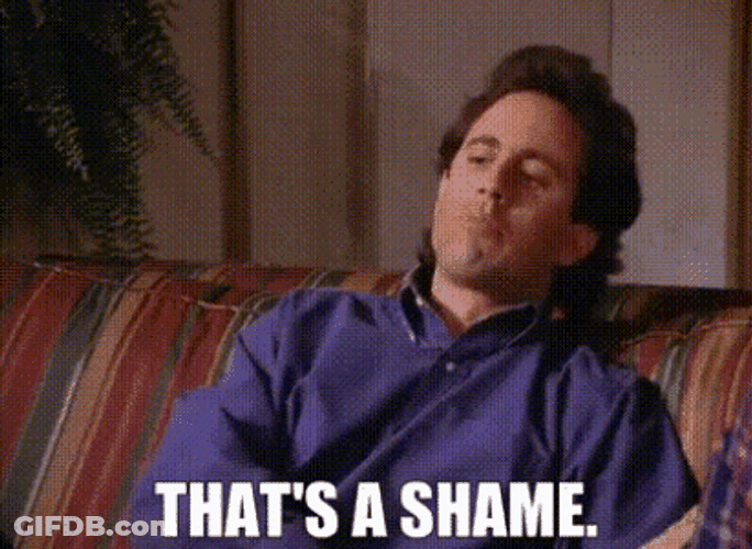 Thats A Shame Jerry Seinfeld GIF