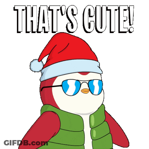 Thats Cute Animated Penguin Winking GIF