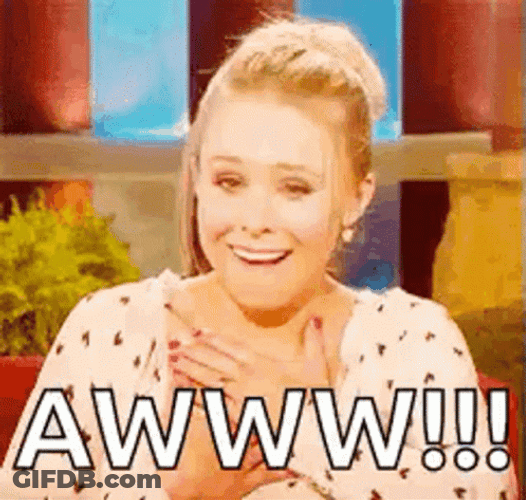 Thats Cute Excited Kristen Bell GIF