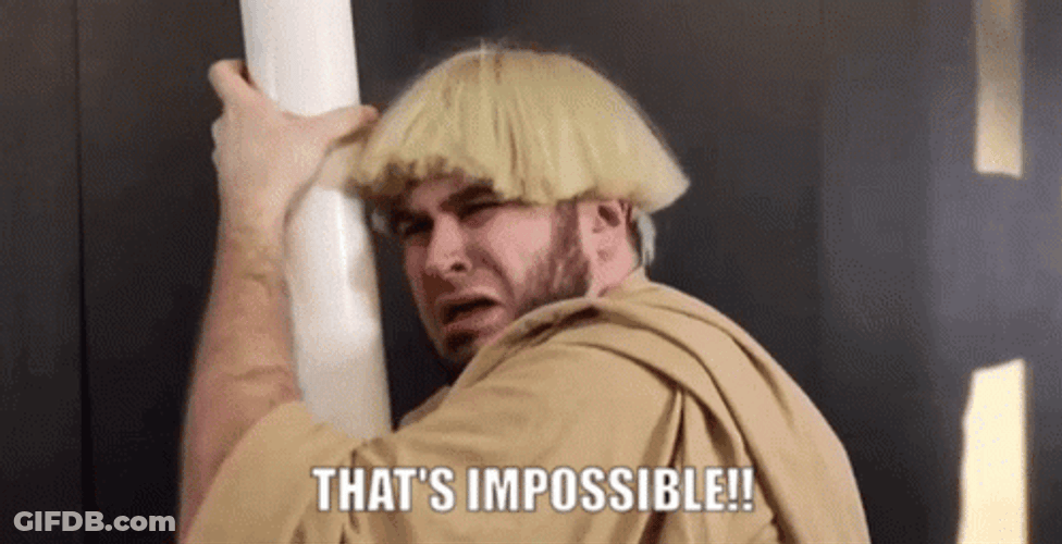 Thats Impossible Man With Blonde Wig GIF