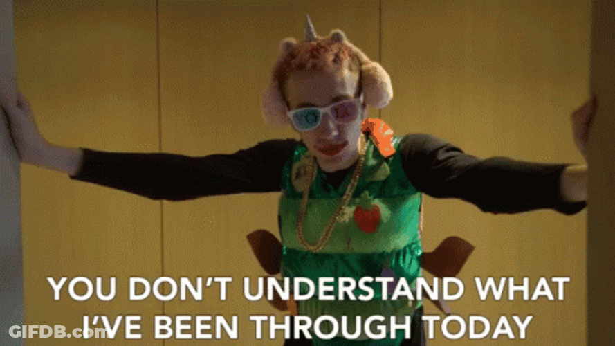 Thats Rough Buddy Quirky Girl GIF