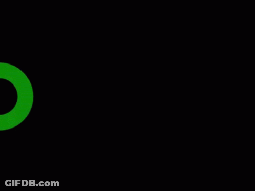 The Abc Logo Is In A Black Circle With Red Blue And Green Letters GIF