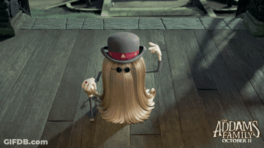 The Addams Family Hairy Character GIF
