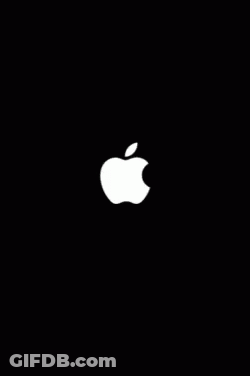 The Apple Logo Is Displayed In A Glitch Effect GIF