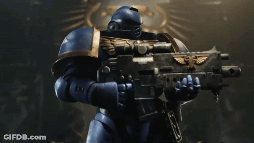 The Armoring Space Marine GIF
