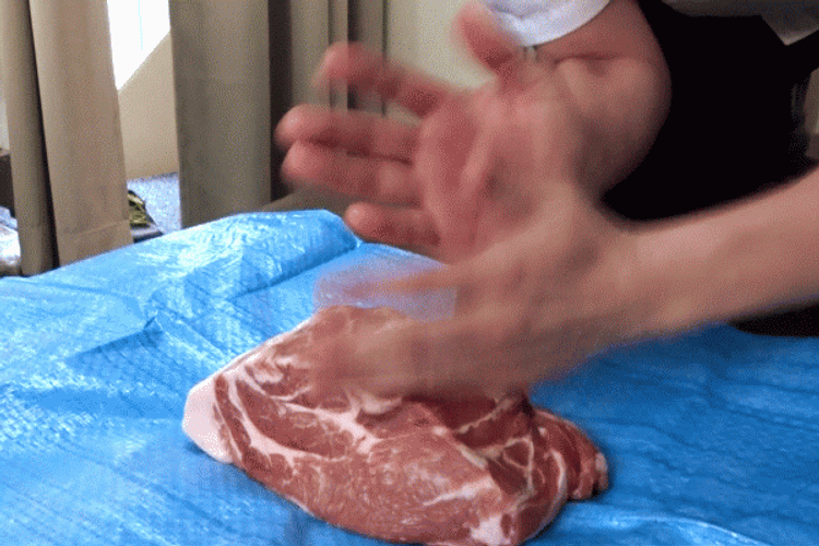 The Art Of Prepping A Succulent Meat Cut GIF