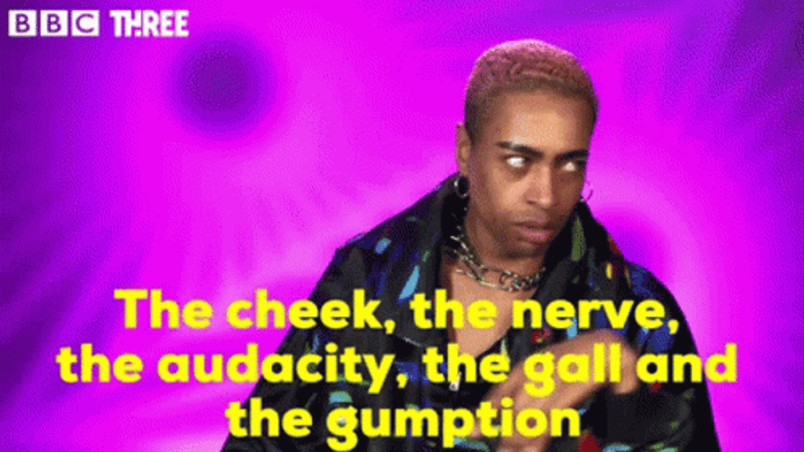 The Audacity The Nerve GIF