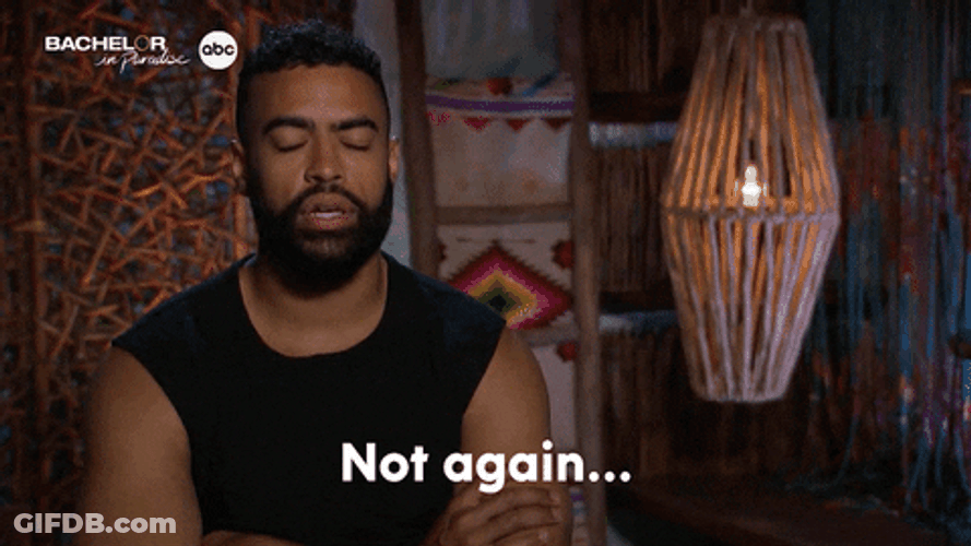 The Bachelor Contestant Shows Not Again Face Reactions GIF