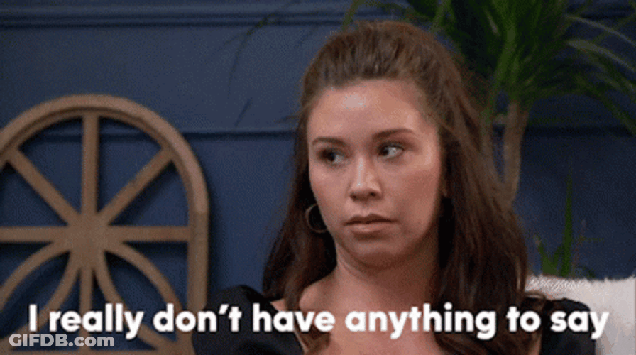 The Bachelor Gabby No Comment GIF