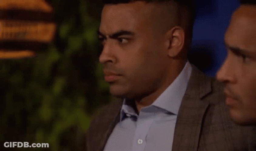 The Bachelorette Annoyed Justin Shrug GIF