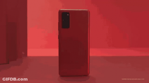 The Back Of A Samsung Phone Is Shown On A Table GIF