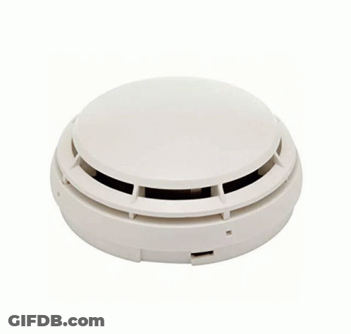 The Back Of A Smoke Detector Has A Label That Says Ul Listed GIF