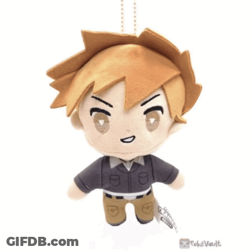 Back Of Stuffed Toy With Poke Vault Text GIF