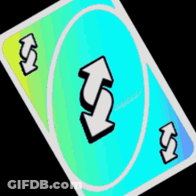 The Back Of A Uno Card With A Light Coming Out Of It . GIF