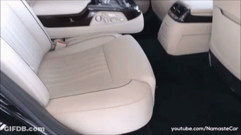 The Back Seats Of A Car Are Shown On Youtube GIF