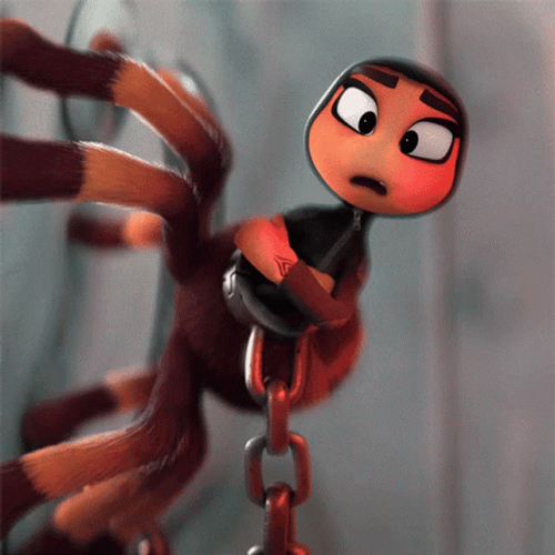 The Bad Guys Confused Tarantula GIF