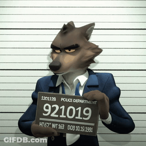 The Bad Guys Mr. Wolf Mug Shot GIF