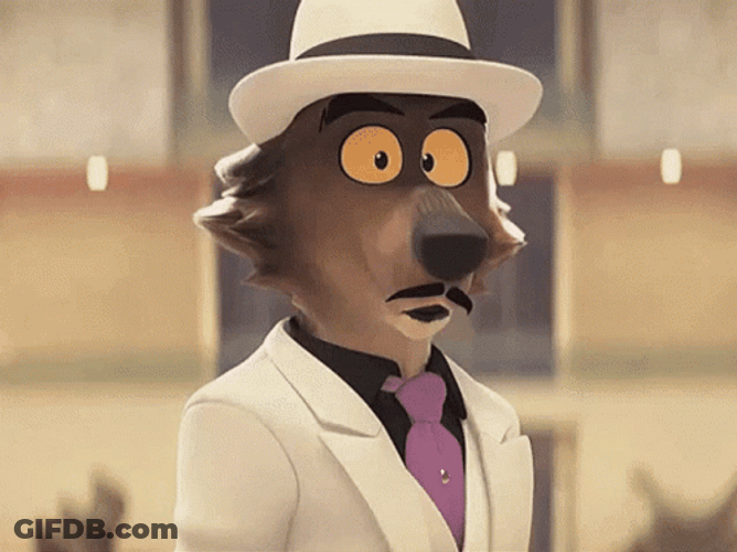 The Bad Guys Mr. Wolf Panics GIF