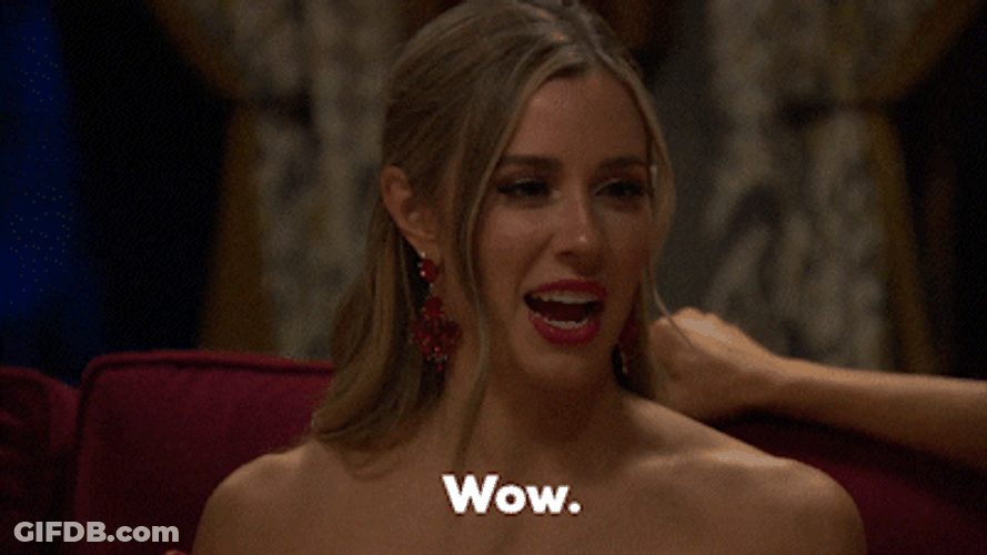 The Batchelor Cast Woman Wow Amazing Reaction GIF